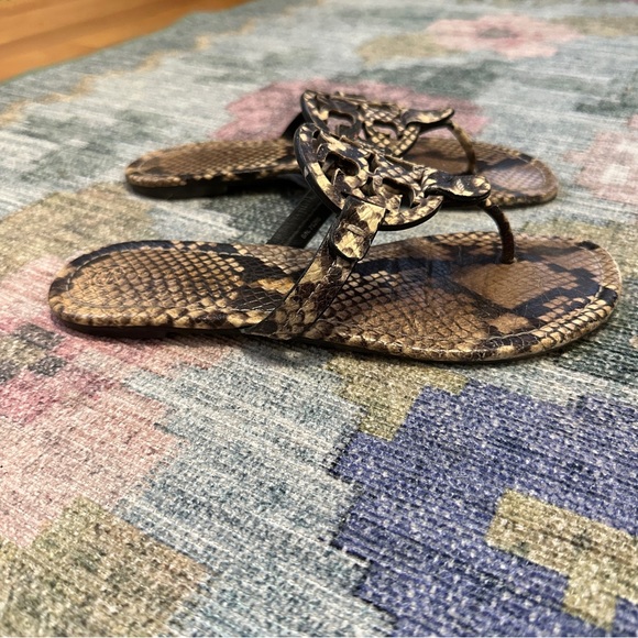 Tory Burch Stamped Snake Print Sandals - Picture 4 of 10